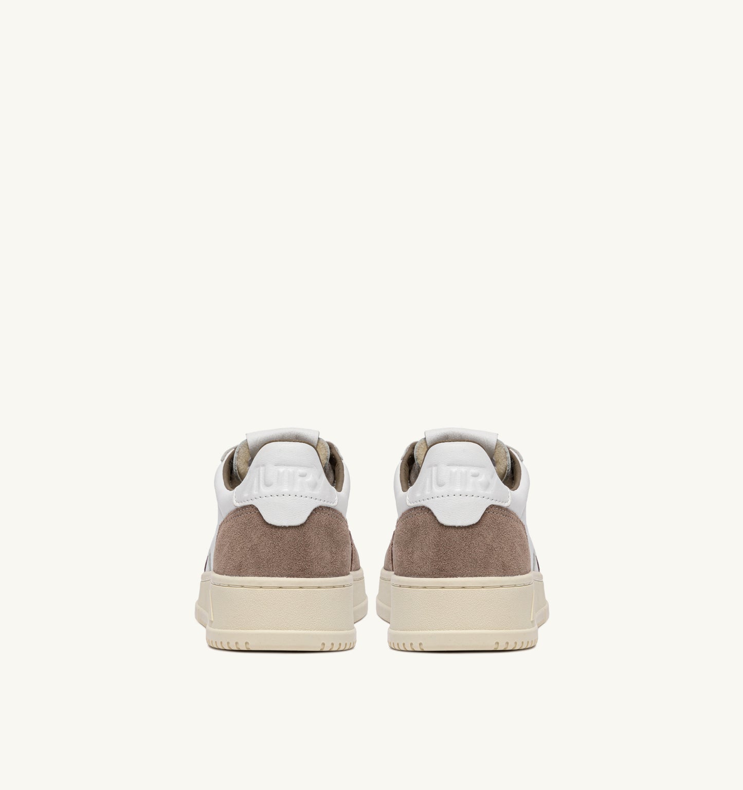 SNEAKERS DONNA AUTRY MEDALIST LOW IN PELLE SCAMOSCIATA TABACCO E PELLE BIANCA