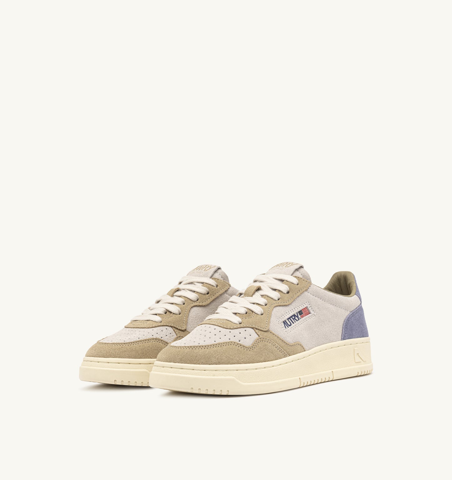 SNEAKERS DONNA AUTRY MEDALIST LOW IN PELLE SCAMOSCIATA TRICOLOR