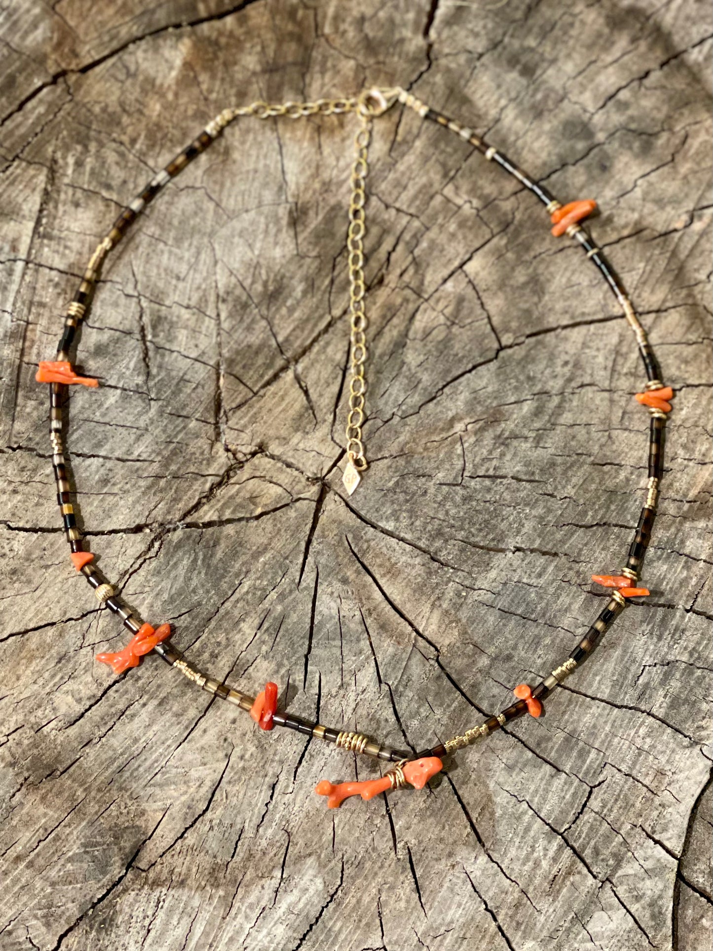 Collana Lino Coral