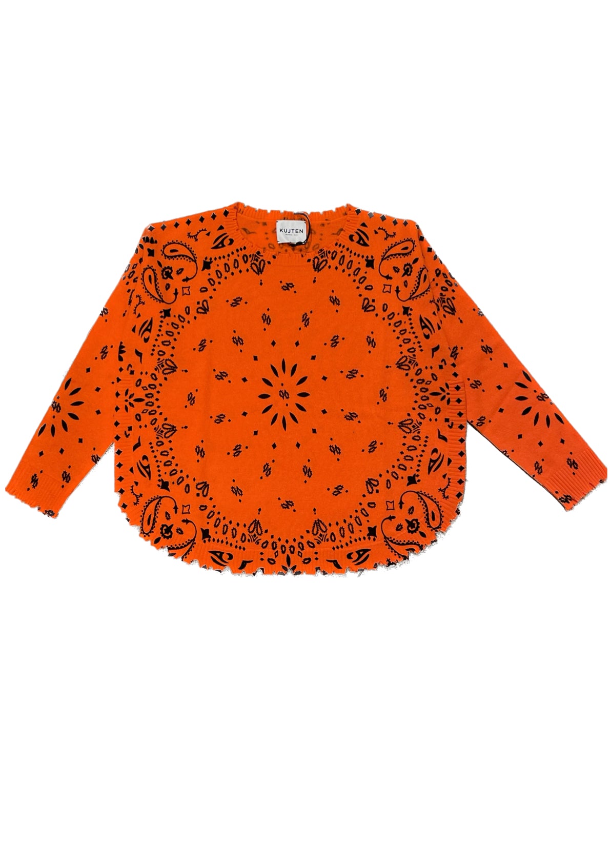PULL CASHMERE BANDANA CORALLO