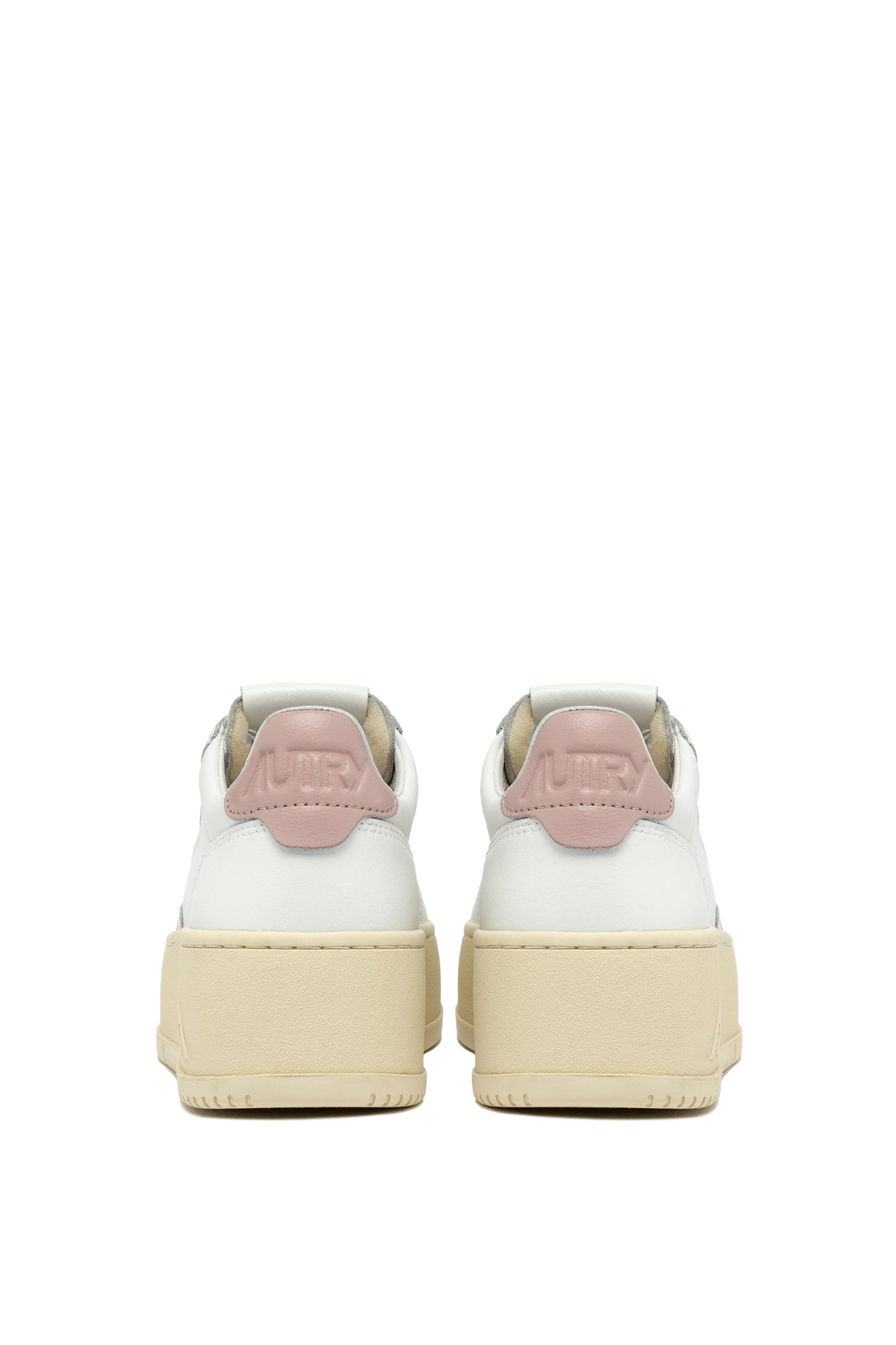 AUTRY SNEAKERS MEDALIST PLATFORM IN PELLE COLORE BIANCO E POWDER PINK