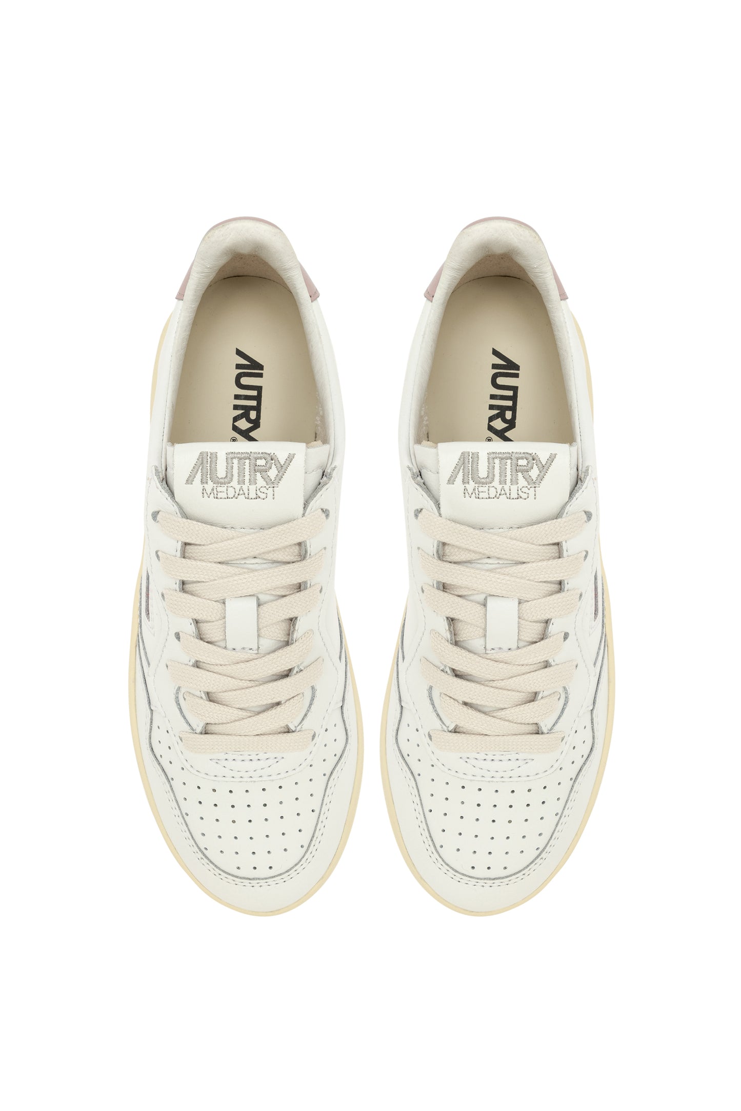 AUTRY SNEAKERS MEDALIST PLATFORM IN PELLE COLORE BIANCO E POWDER PINK