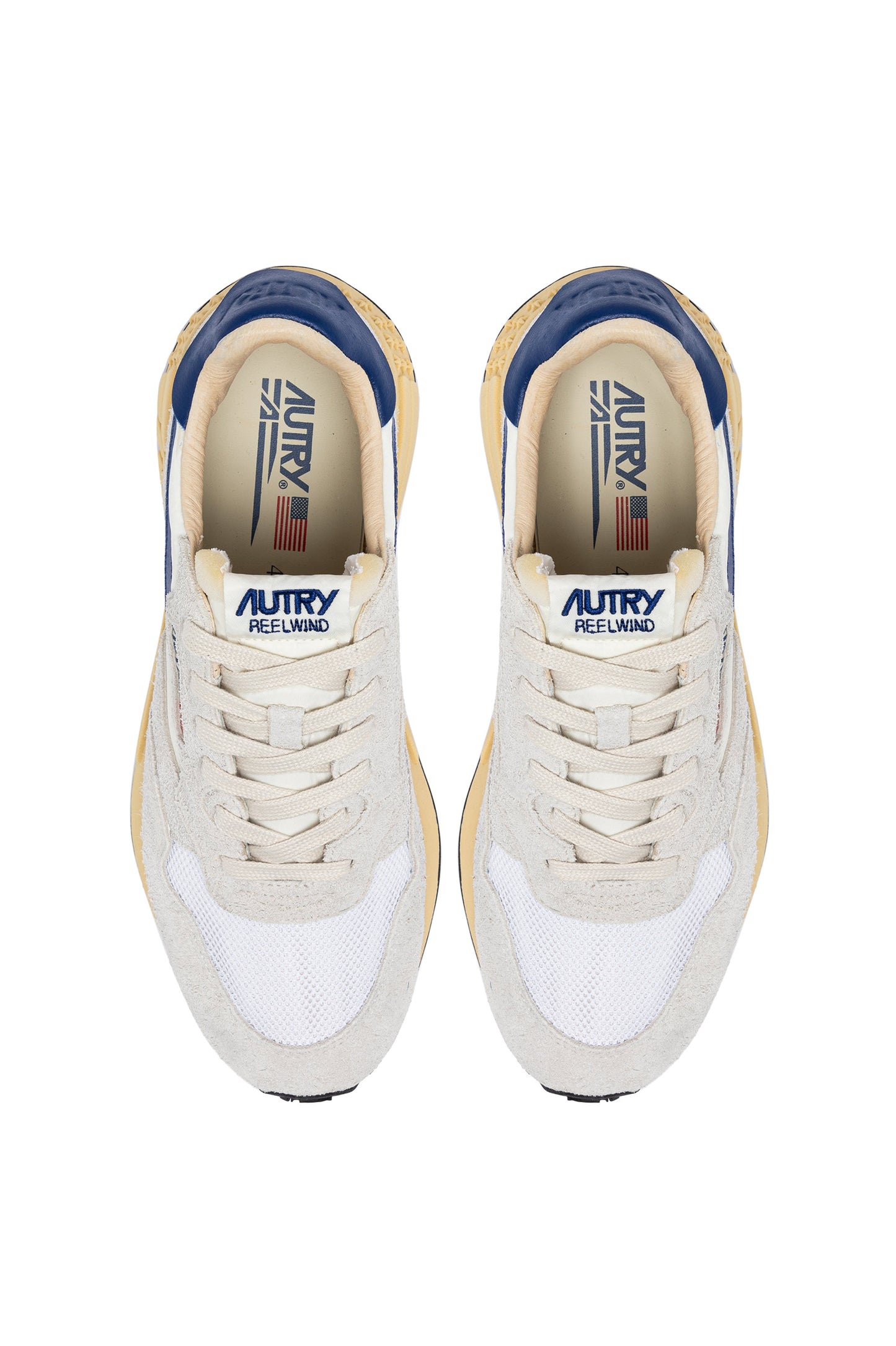 AUTRY SNEAKERS DONNA REELWIND LOW IN NYLON E SUEDE BIANCO E ROYAL