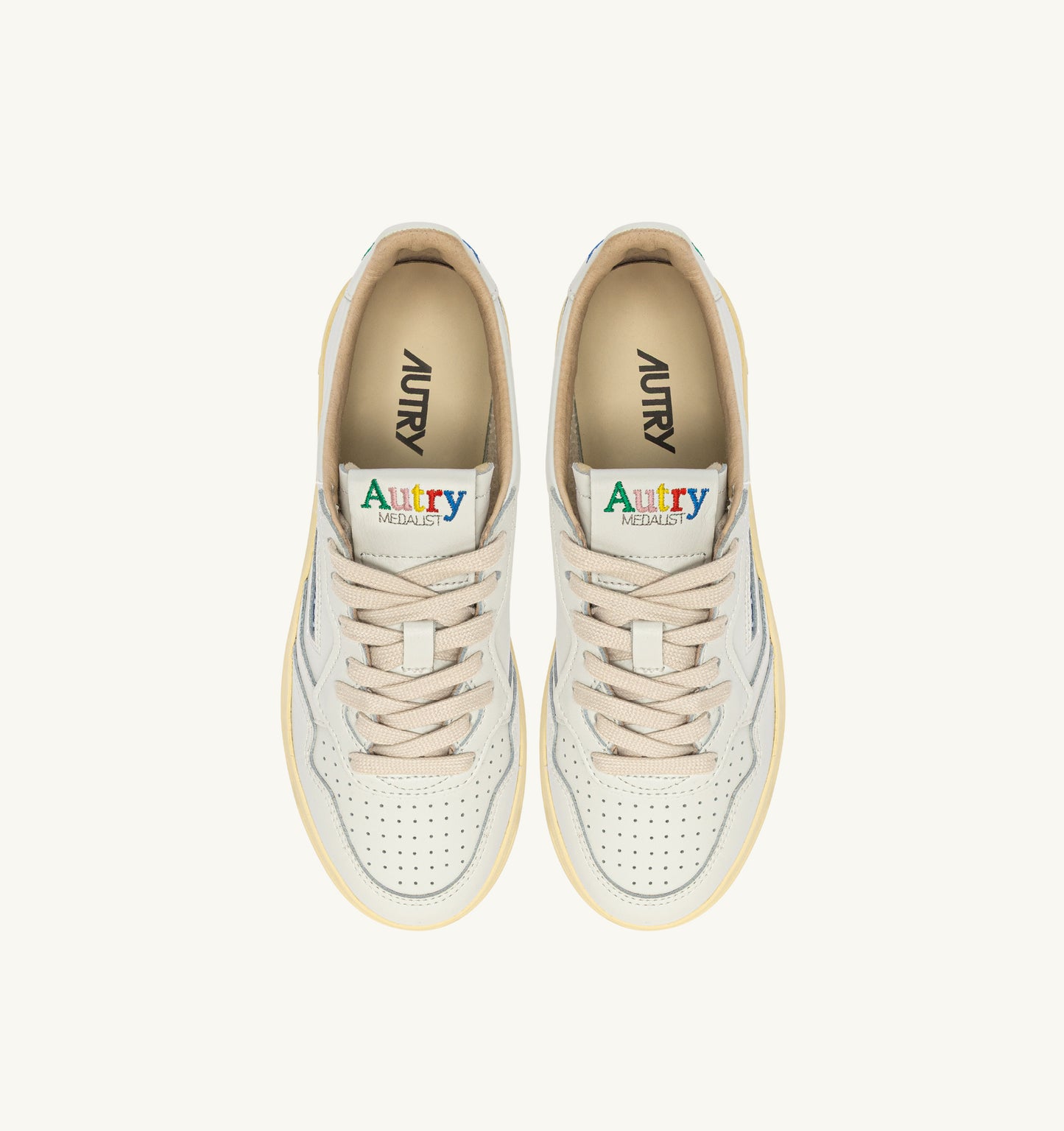 AUTRY DONNA MEDALIST PELLE BIANCA TALLONE BIANCO MULTI