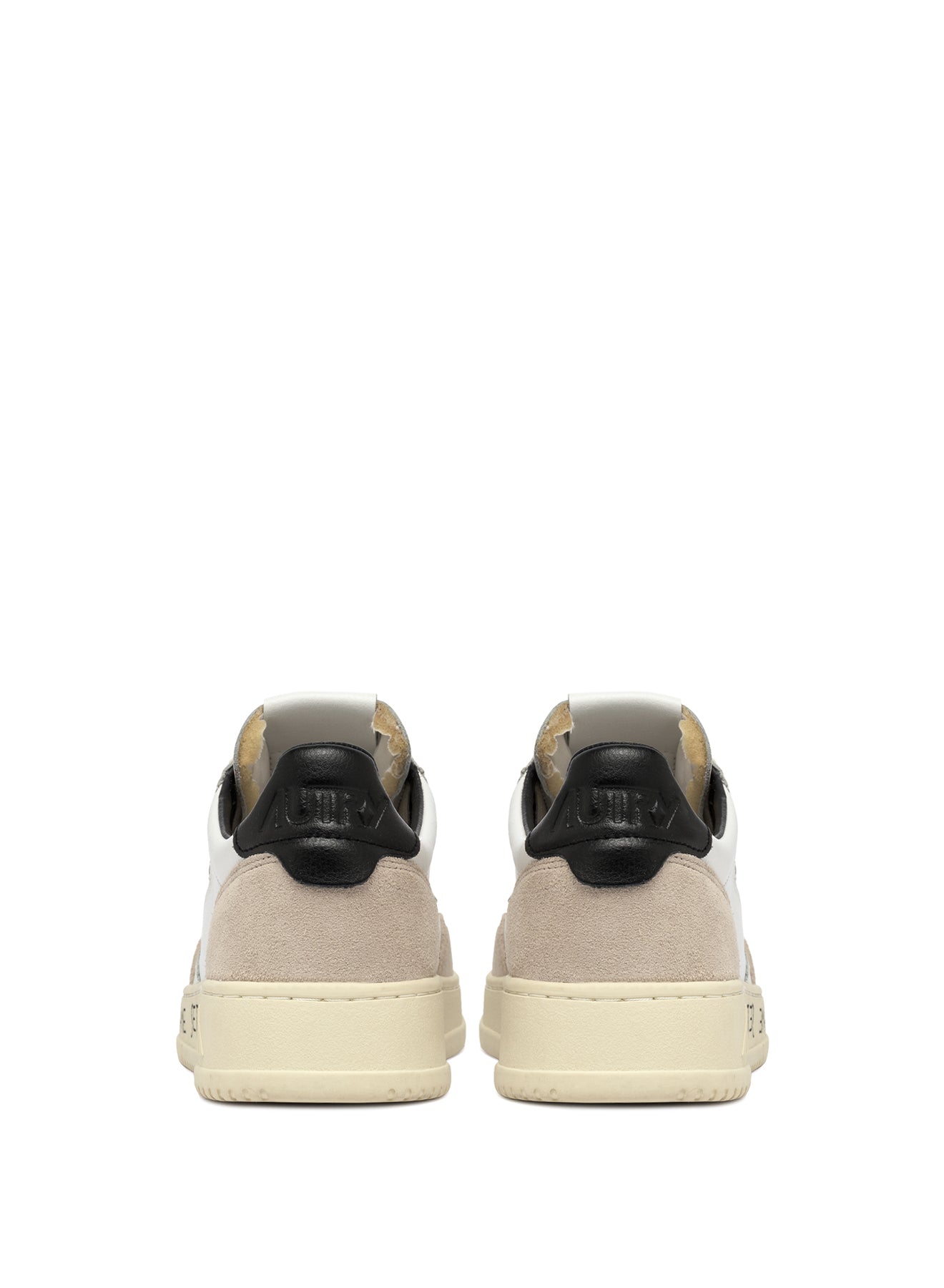 AUTRY DONNA MEDALIST PELLE SUEDE TALLONE NERO LETTERING