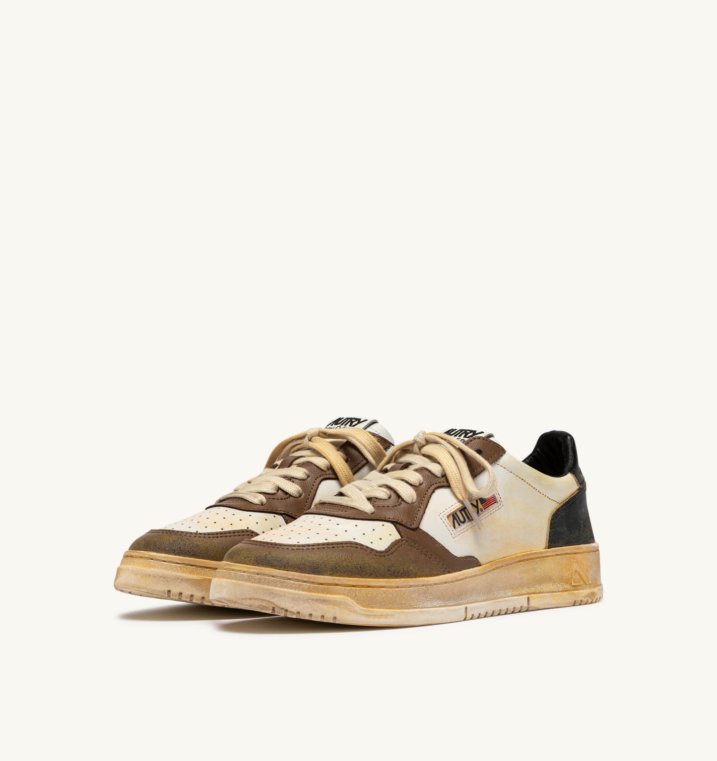 AUTRY UOMO SUPERVINTAGE BLACK/CHOCO BROWN