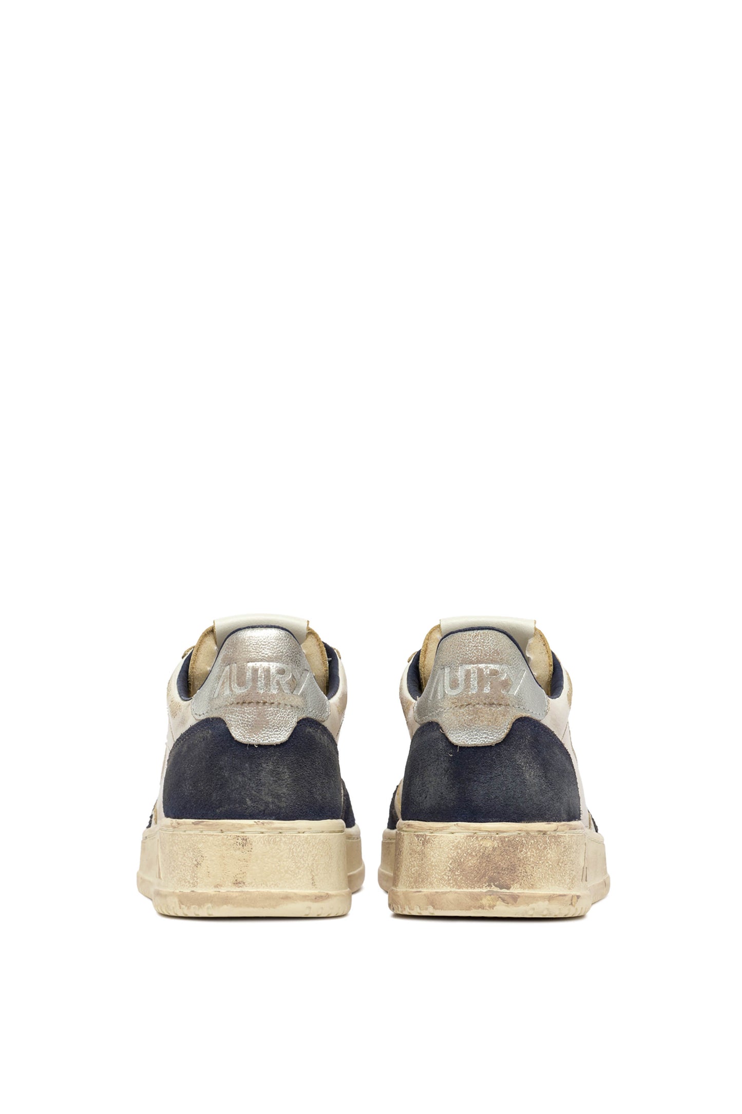 AUTRY SNEAKERS MEDALIST LOW SUPER VINTAGE IN PELLE E SUEDE COLORE SPACE BLUE E SILVER