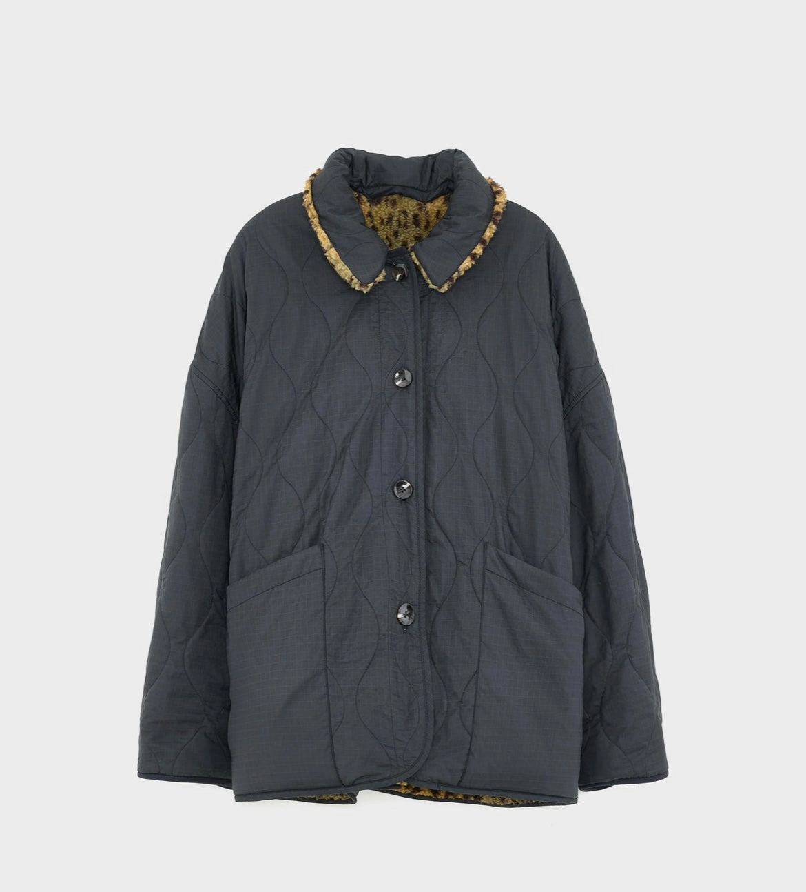 Giacca imbottita reversibile Animalier