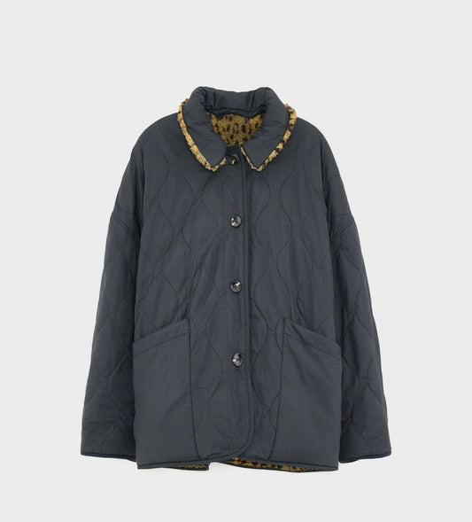 Giacca imbottita reversibile Animalier