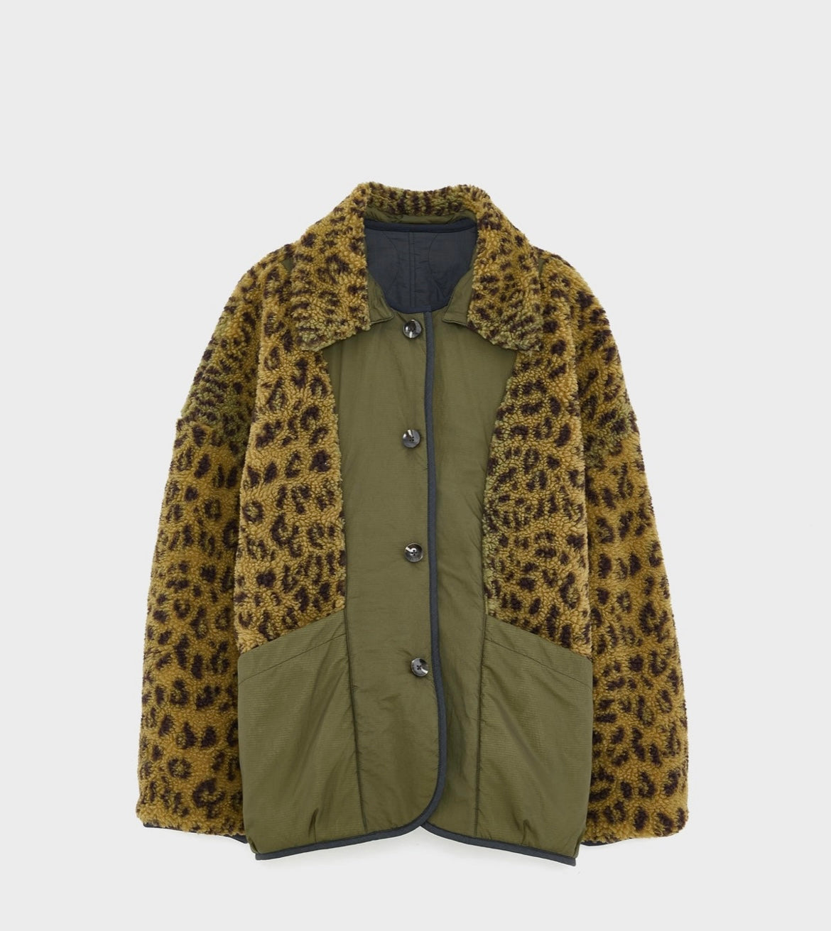 Giacca imbottita reversibile Animalier