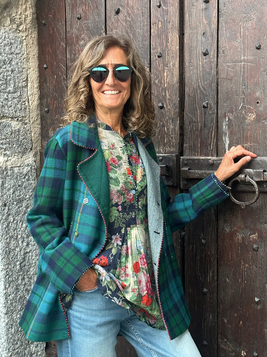 Pero giacca peacot verde reversibile