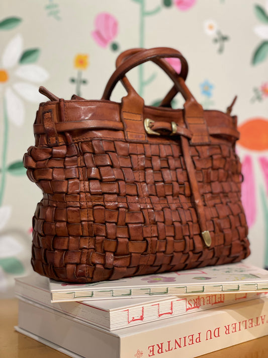 BORSA PENELOPE INTRECCIATA
