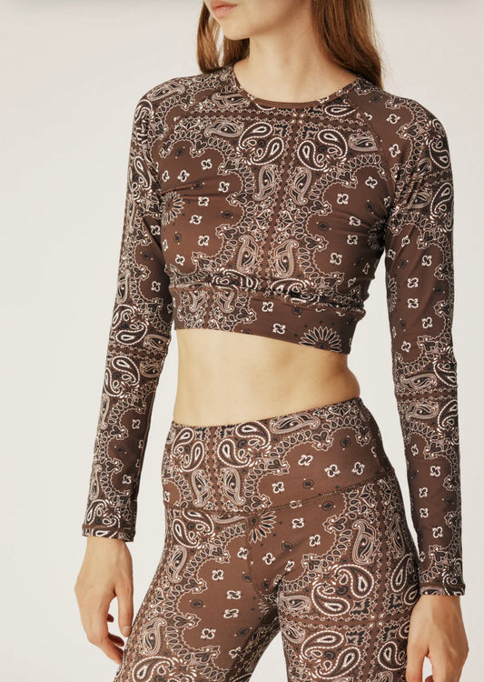 YOGA CROP TOP MANICA LUNGA
