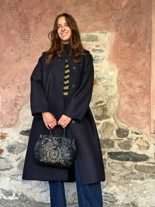 Cappotto in pura lana felted