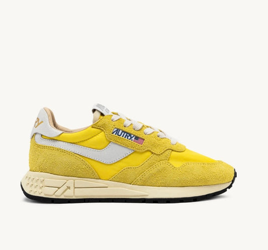 AUTRY SNEAKERS  DONNA REELWIND LOW IN NYLON E SUEDE GIALLO