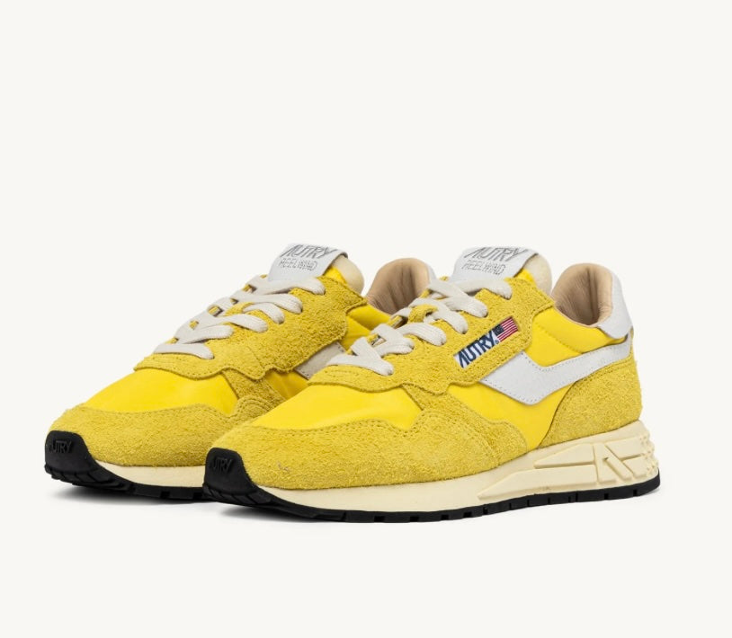 AUTRY SNEAKERS  DONNA REELWIND LOW IN NYLON E SUEDE GIALLO